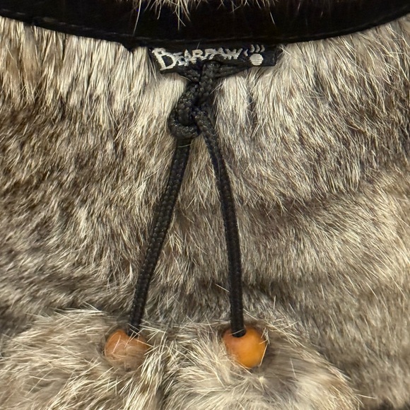 BEARPAW Tama Winter Boots Black Grey Rabbit Fur Suede Snow PomPom - Picture 5 of 11